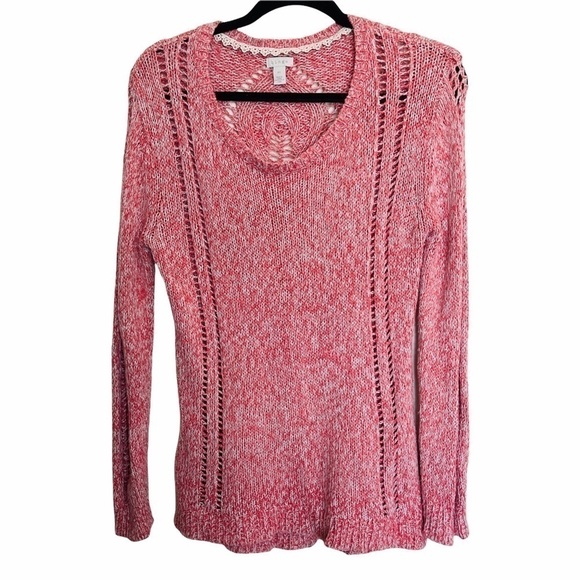 hinge Sweaters - Hinge crochet knit sweater size XS